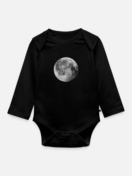 Mond - Baby Bio-Langarm-Body - Schwarz