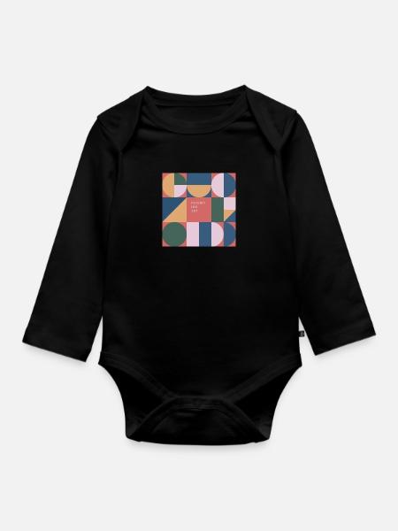 Passion for art - Baby Bio-Langarm-Body - Schwarz