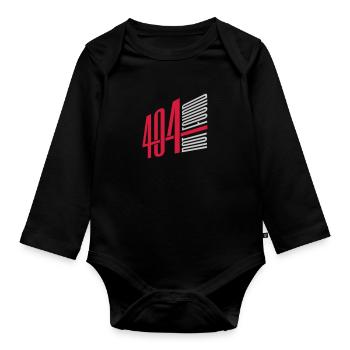 Connection 404 not found - Organic Longsleeve Baby Bodysuit - black - Front