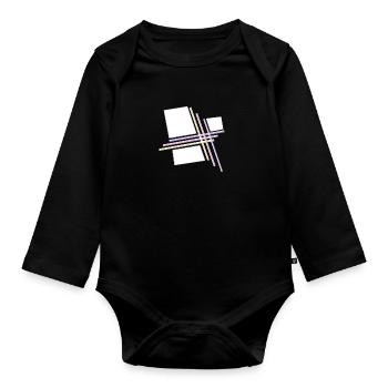 Geometry Galaxy - Baby Bio-Langarm-Body - Schwarz - Vorne