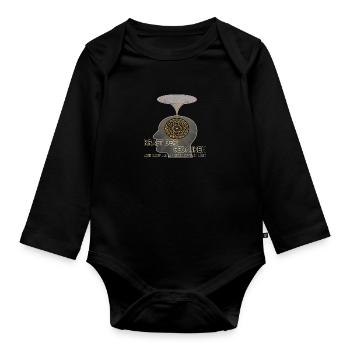Kraft der Gedanken - Baby Bio-Langarm-Body - Schwarz - Vorne