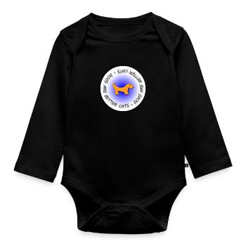 Nur für Hundeliebhaber - Baby Bio-Langarm-Body - Schwarz - Vorne