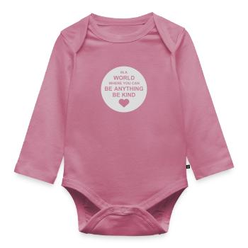 Vous pouvez être gentil - Body Bébé bio manches longues - mauve - Devant