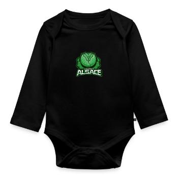 Alsace Sauerkraut - Organic Longsleeve Baby Bodysuit - black - Front