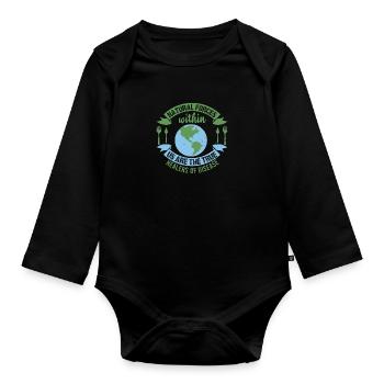 NATURAL FORCES WITHIN US ARE THE TRUE HEALERS OF - Organic Longsleeve Baby Bodysuit - black - Front