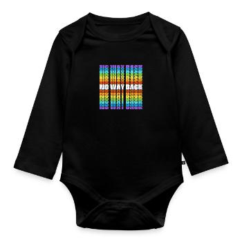 No Way Back - Organic Longsleeve Baby Bodysuit - black - Front