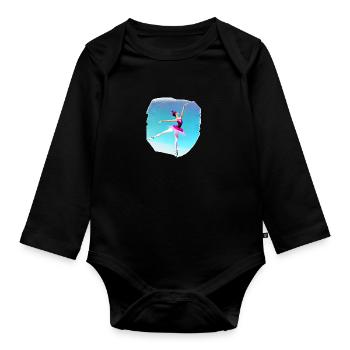 Dancer Ballet Gift Dance Ballerina Dance Class - Organic Longsleeve Baby Bodysuit - black - Front