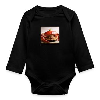 a crab-minded citizen - Organic Longsleeve Baby Bodysuit - black - Front