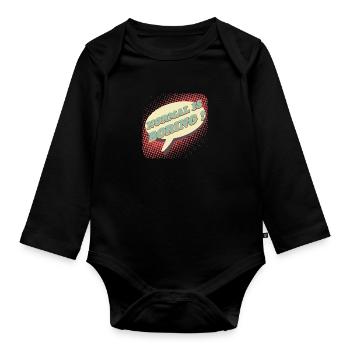 Normal is boring, Normal ist langweilig ! - Baby Bio-Langarm-Body - Schwarz - Vorne