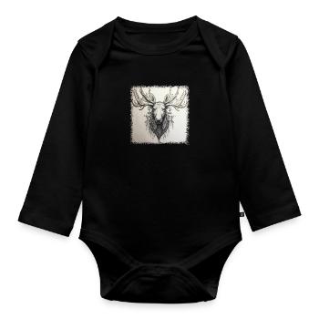 animal liberation canada animals birthday joke - Organic Longsleeve Baby Bodysuit - black - Front