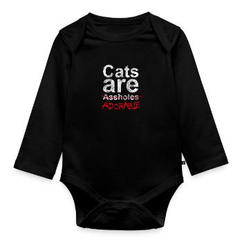 Adorable Cats 1 - Organic Longsleeve Baby Bodysuit - black - Front