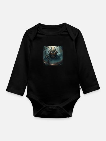 Forest Demon - Baby Bio-Langarm-Body - Schwarz