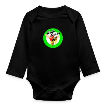 Wespe Mod Target Grünes Rondell Bella Donna - Baby Bio-Langarm-Body - Schwarz - Vorne