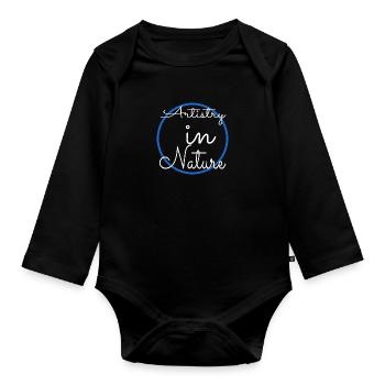 visual arts art art creation natural beauty - Baby Bio-Langarm-Body - Schwarz - Vorne