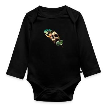 Plume de la mort - Body Bébé bio manches longues - noir - Devant