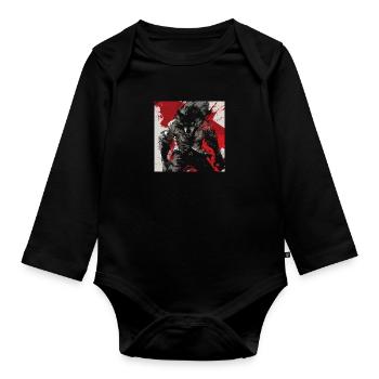 Werwolf - Baby Bio-Langarm-Body - Schwarz - Vorne