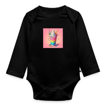 Cosmic Delight - Baby Bio-Langarm-Body - Schwarz - Vorne