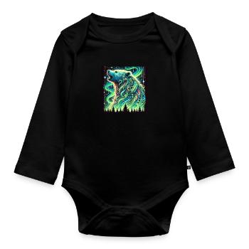Bären-Aurora - Baby Bio-Langarm-Body - Schwarz - Vorne