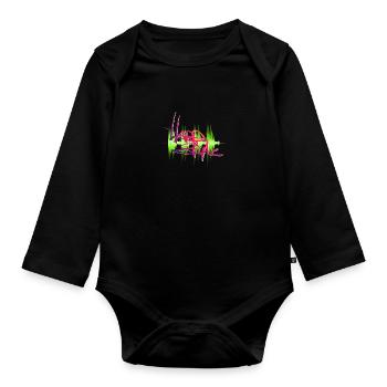 Hardstyle - Body Bébé bio manches longues - noir - Devant
