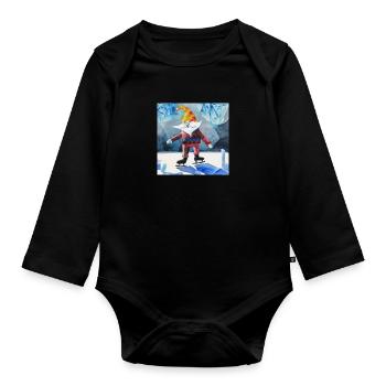Die Wunder des Winters - Baby Bio-Langarm-Body - Schwarz - Vorne