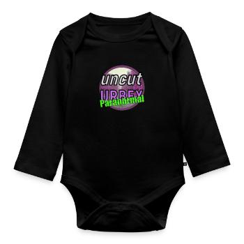 uncutURBEX Paranormal LOGO - Baby Bio-Langarm-Body - Schwarz - Vorne