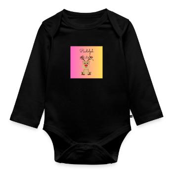 Rudolph - Organic Longsleeve Baby Bodysuit - black - Front