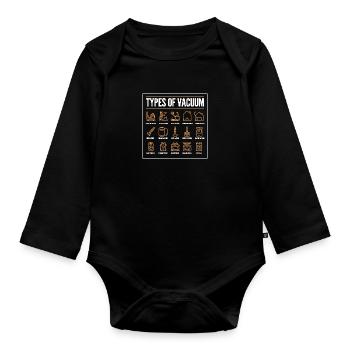 Types Of Vacuum Cleaners - Vacuum Cleaners 2025 - Organic Longsleeve Baby Bodysuit - black - Front