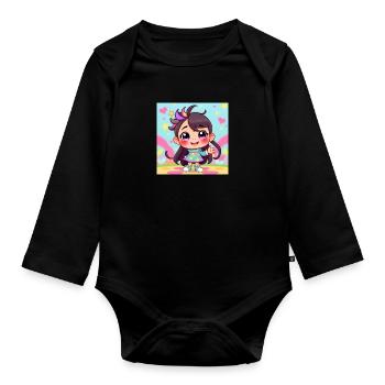 Sweet A - Baby Bio-Langarm-Body - Schwarz - Vorne
