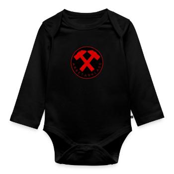 Working class - Organic Longsleeve Baby Bodysuit - black - Front