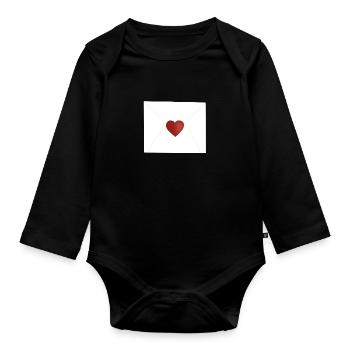 love letter - Organic Longsleeve Baby Bodysuit - black - Front