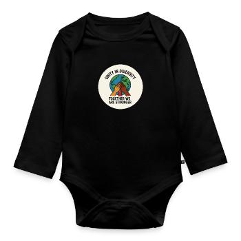 UNITÉ DANS LA DIVERSITÉ - Body Bébé bio manches longues - noir - Devant