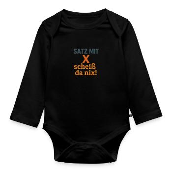 Satz mit X - Baby Bio-Langarm-Body - Schwarz - Vorne