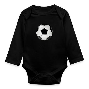 ballon de football de football américain football goalkeeper1 - Body Bébé bio manches longues - noir - Devant