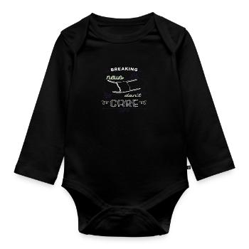 citation d’anniversaire amusante bday drôle de blague cadeau - Body Bébé bio manches longues - noir - Devant