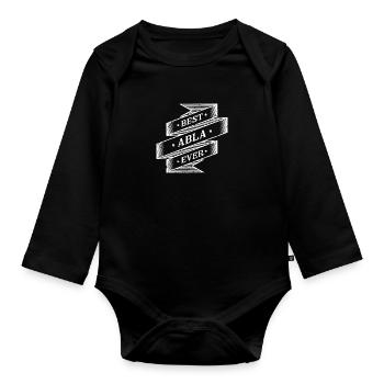 Best Abla Ever - Baby Bio-Langarm-Body - Schwarz - Vorne
