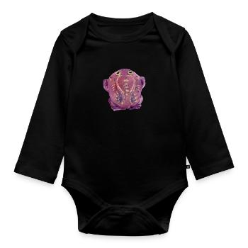 Purple Kröte - Baby Bio-Langarm-Body - Schwarz - Vorne