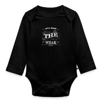 Campsite Camping Shirt bday birthday present idea - Organic Longsleeve Baby Bodysuit - black - Front
