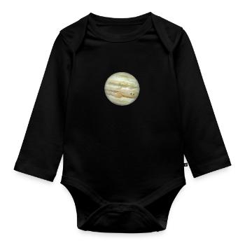 Planet Jupiter - Baby Bio-Langarm-Body - Schwarz - Vorne