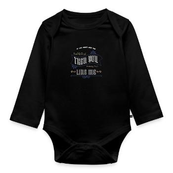 Statement Jokes Technician BaseballcoffeeMug - Organic Longsleeve Baby Bodysuit - black - Front