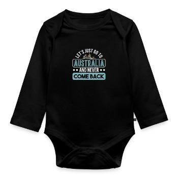 Cadeau de l'Outback australien - Body Bébé bio manches longues - noir - Devant