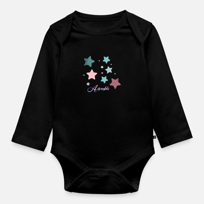 Niedlich. - Baby Bio-Langarm-Body - Schwarz