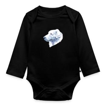 Slowenischer Cuvac Hundebesitzer Hundeliebhaber - Baby Bio-Langarm-Body - Schwarz - Vorne