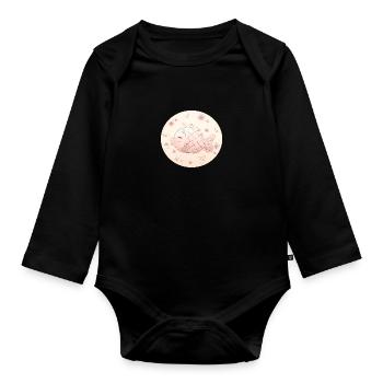 Sakura Fish - Organic Longsleeve Baby Bodysuit - black - Front