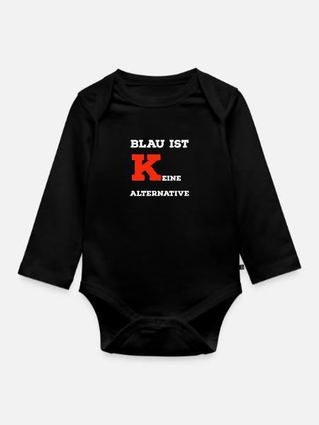 Blau ist keine Alternative - Baby Bio-Langarm-Body - Schwarz