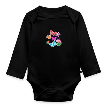 Beau design pour les tout-petits.sweet baby shirt - Body Bébé bio manches longues - noir - Devant