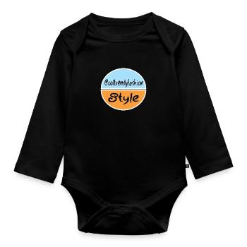 style - Organic Longsleeve Baby Bodysuit - black - Front