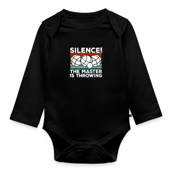 Bocce Boule Bocce Gift Bocce Ball - Organic Longsleeve Baby Bodysuit - black - Front
