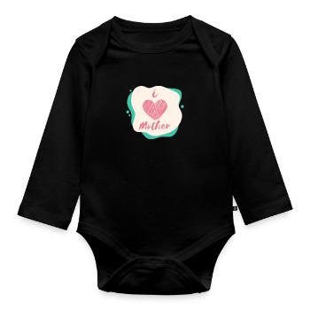 I love mother - Baby Bio-Langarm-Body - Schwarz - Vorne