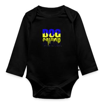 animal testing animals awareness beagle for men - Organic Longsleeve Baby Bodysuit - black - Front
