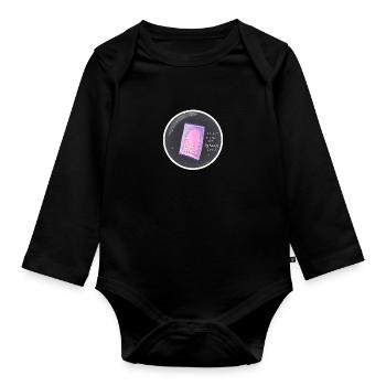 Gebetsteppich Salah Seccade - Baby Bio-Langarm-Body - Schwarz - Vorne